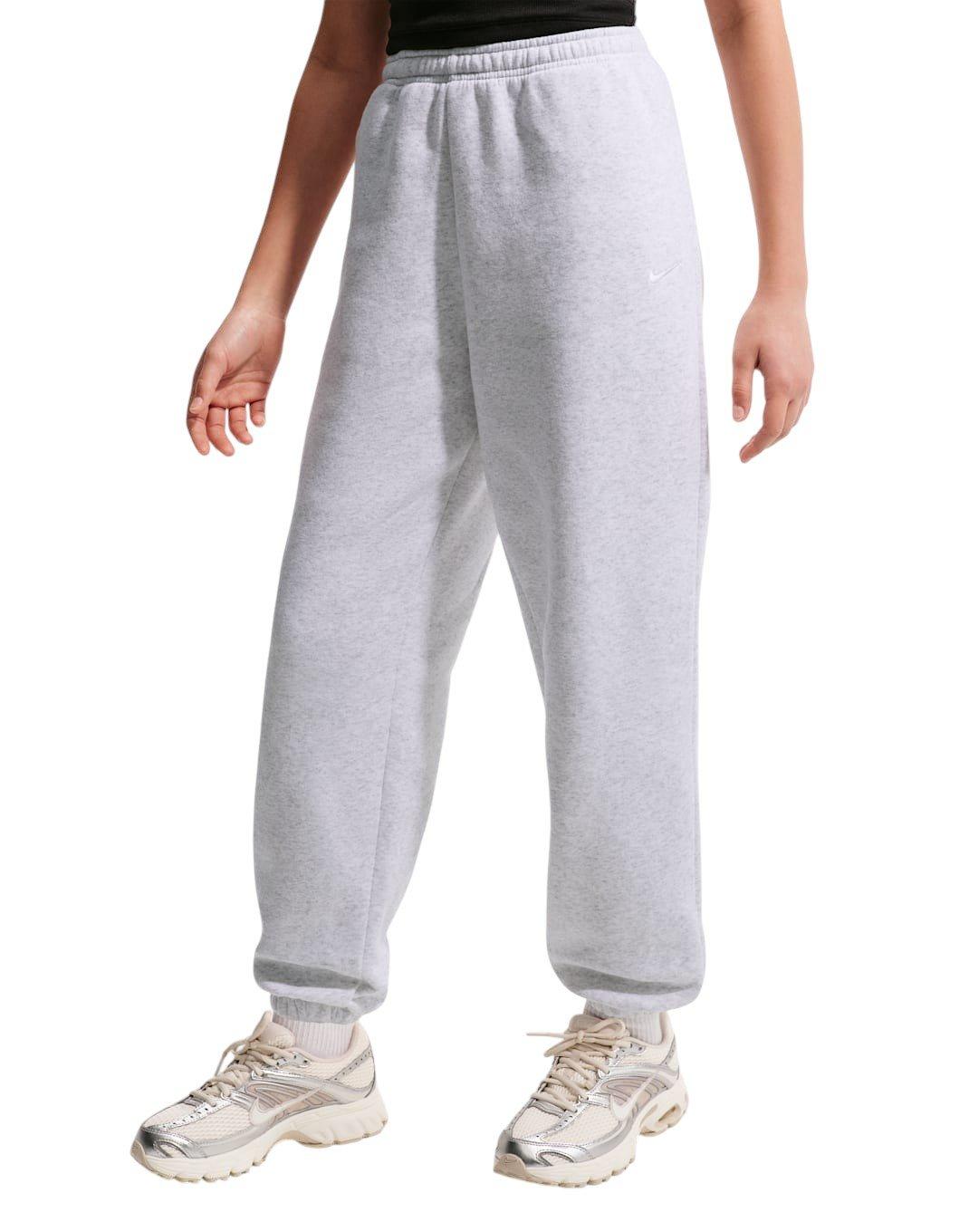 Nike Big Girls' Sportswear Studio Fleece Loose Pants - Birch Heather - BIRCH HEATHER